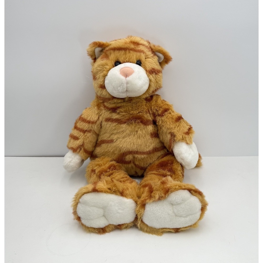 Build A Bear Orange Tabby Striped Cat Plush Animal Toy 17" EUC